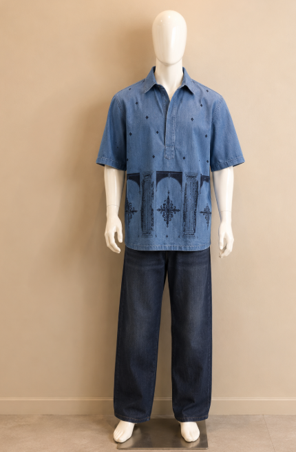 Menswear Embroidered Shirt