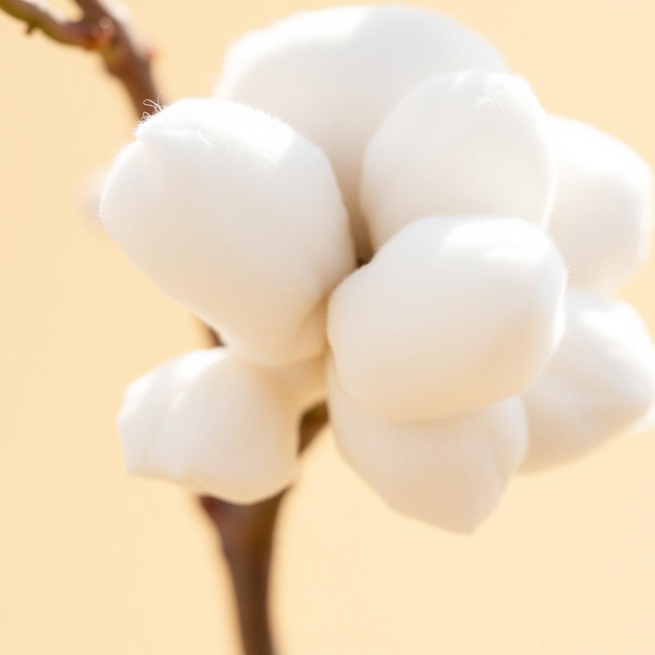 Pure organic cotton boll